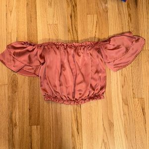 charlotte russe crop top, off-the-shoulder